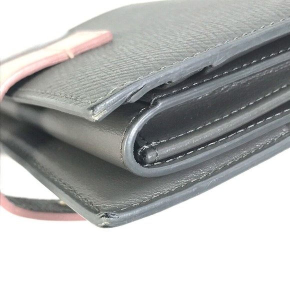 CELINE 10H263BRU.10GV Bicolor Small strap wallet Compact Trifold wallet - Picture 14 of 14